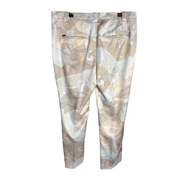 MARC‎ CAIN Leopard Print Satin Cropped Trousers Pants N5 Size 12 - Image 5