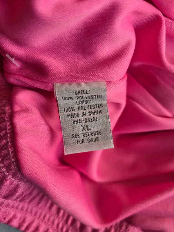 Lazy sundays Pink Athletic Mesh Shorts with Red Contrast Side Panels Size XL - Image 7
