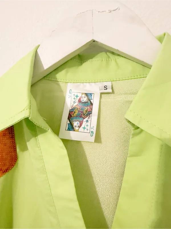 Queen of Sparkles Wine Romper Green Sequin Short Sleeve QOS Size Small S * - Image 4