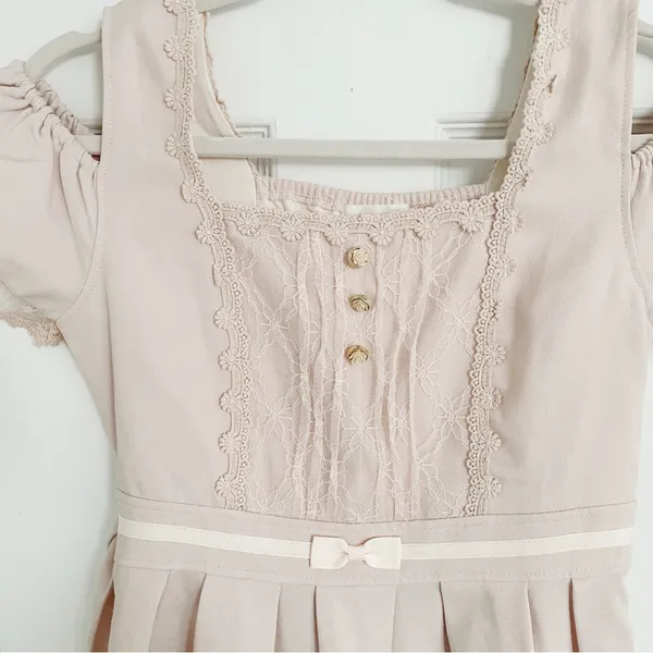Lizlisa Japanese Kawaii Pastel Lilac Lace Ruffle Ribbon Bow Pelpum Blouse Top - Image 2