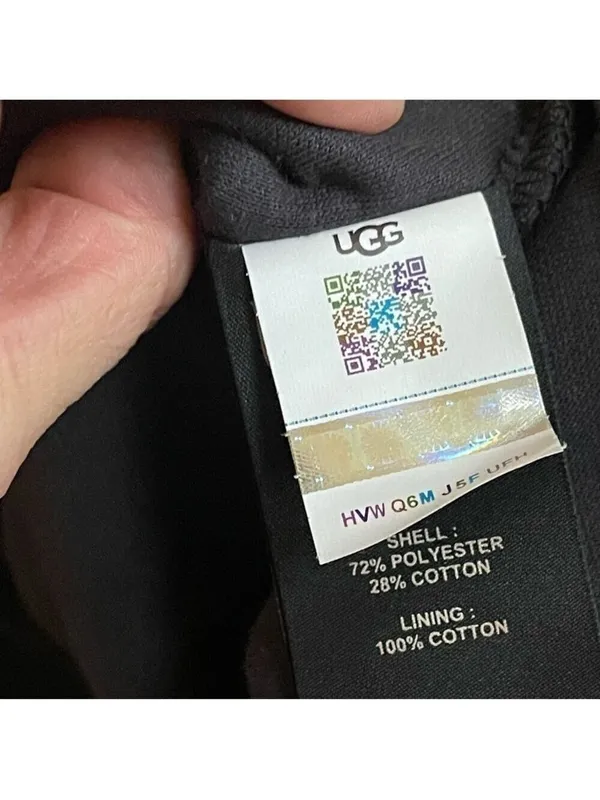UGG Women's Myley Sherpa Hoodie color Gray Sz Large - Image 6