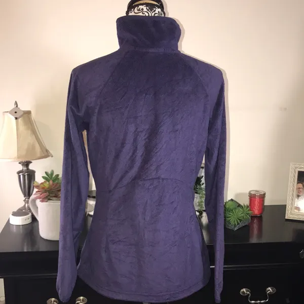 Columbia Sportswear Velour Purple Zip Up Jacket with Stand-Up Collar Size Medium - Image 5