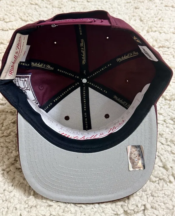 Mitchell & Ness Los Angeles Kings Burgundy Vintage Fashion Snapback Hat - Image 5