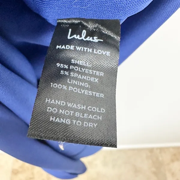 Lulus Head to Cocktail Hour Royal Blue Halter Neck Maxi Dress Formal Medium NWT - Image 8