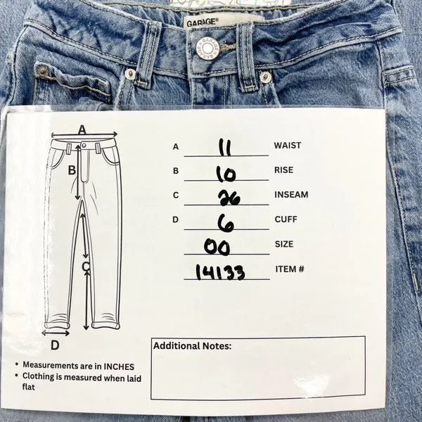 Garage Straight Leg Jeans Size 00 Minimalist Clean Girl Capsule Clean Girl Urban - Image 11