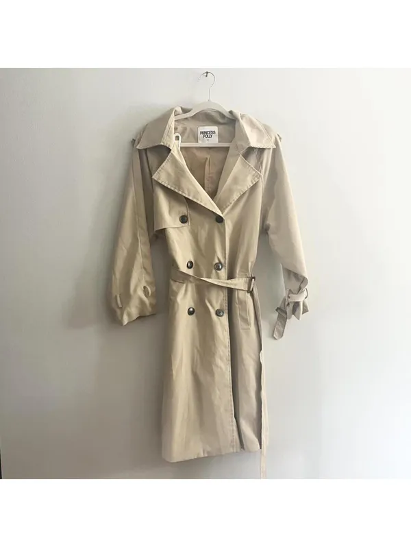 Princess Polly Westwind Trench Coat in Natural - Image 2