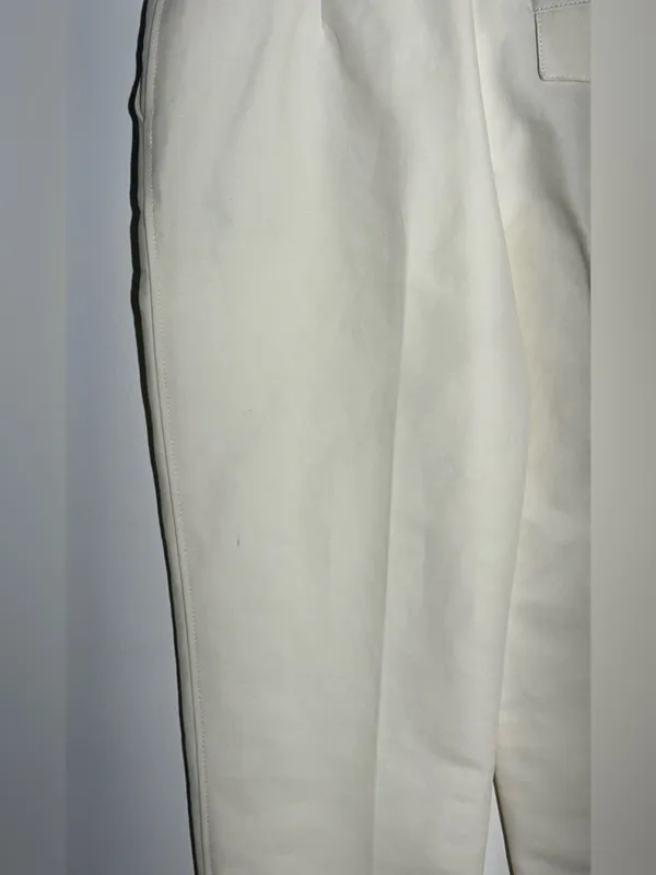 Zara Cream Straight-Leg Ankle Trousers - Image 8