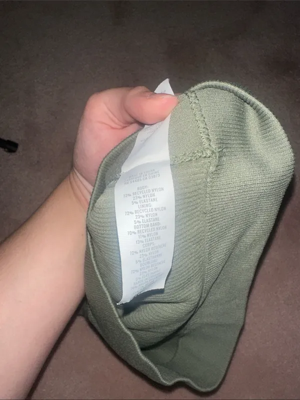 Aerie Superchill Olive Green Ribbed Lace V Neck Cropped Top - Image 5