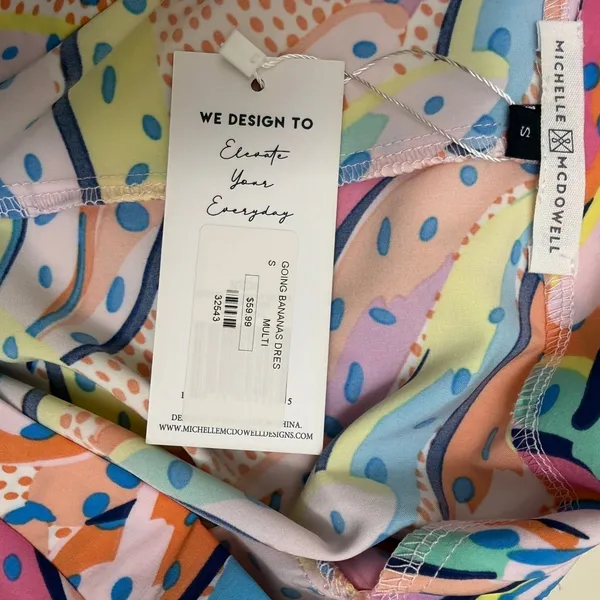 Michelle McDowell Fruit Print‎ Maxi Dress S Resort Cruise Colorful Beach Coastal - Image 7