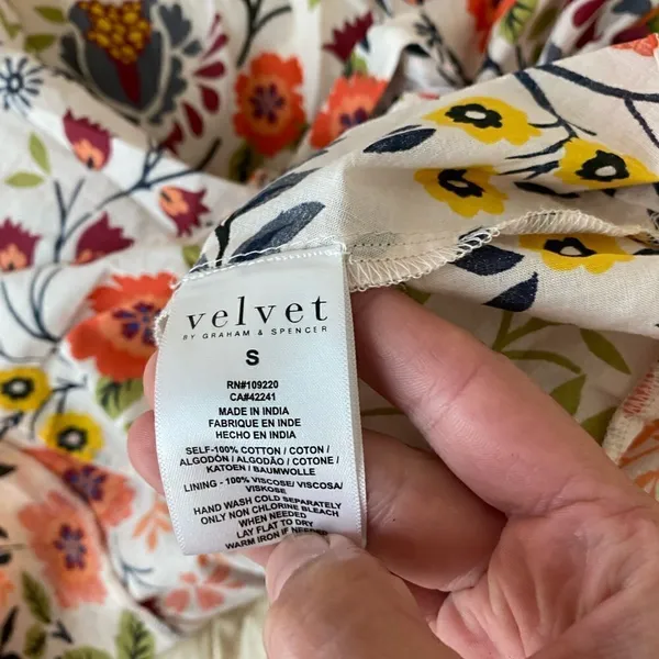 Velvet Anthropologie Keelin meadow floral dressl - Image 7