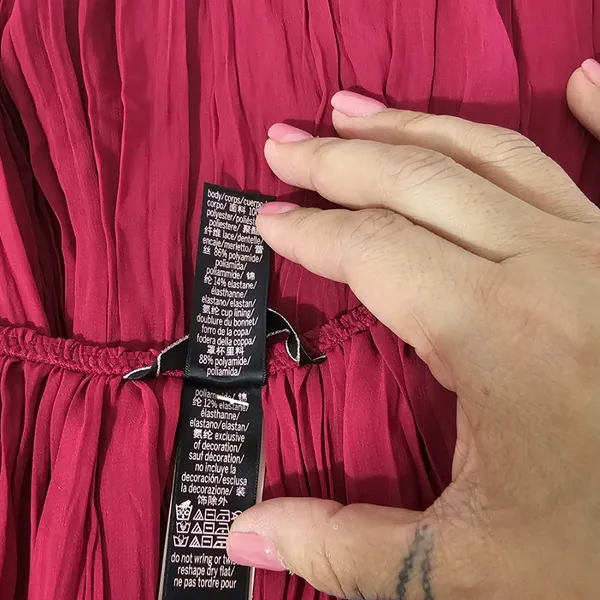 Victoria's Secret Pleated Embellished Babydoll - Claret Red - Size M - 11211557 - Image 10