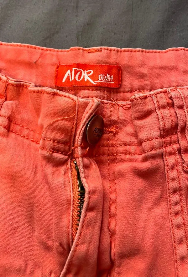 Astor Denim Shorts Orange - Image 3