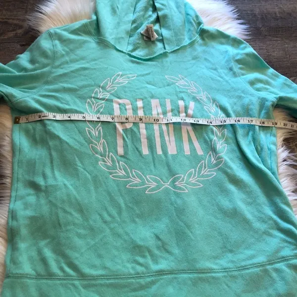 Victoria's Secret Pink Green Hoodie - Image 4