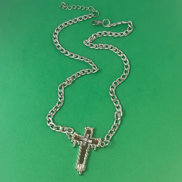 Titanium Steel Link Chain Cross Necklace for Men Women,Unisex Hip Hop Necklace - Image 5