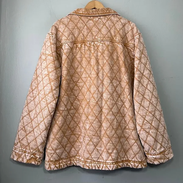 YFB On the Road Quilted Denim Coat Size XL Butterscotch Walker Jacket Boho - Image 5