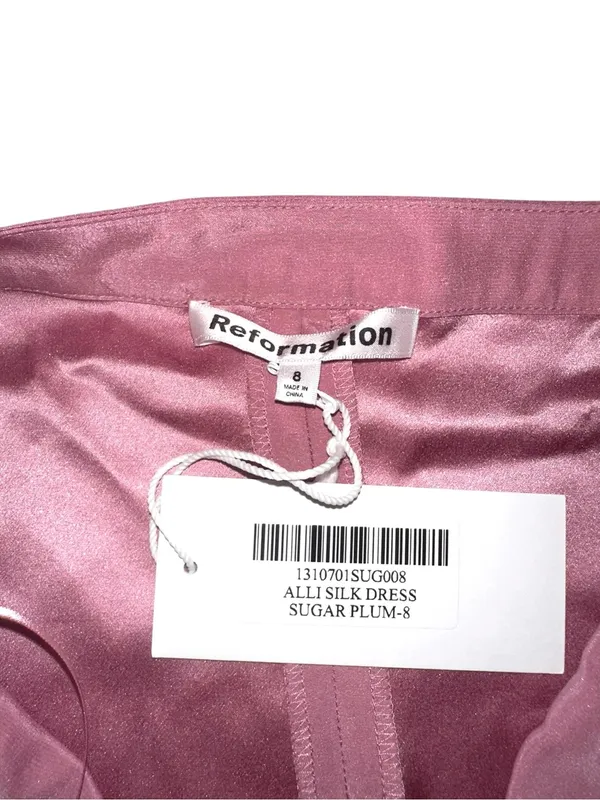 NWT Reformation Alli Halter Silk Midi Maxi Dress 8 in Sugar Plum - Image 6