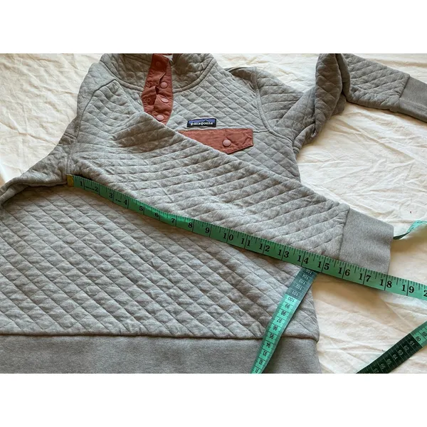 Patagonia Worn Wear Quilted Snap Sweater XSmall Grey - Image 8