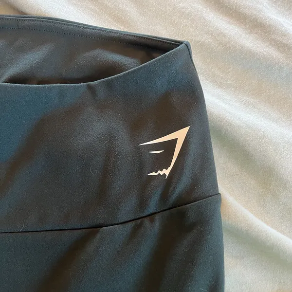 Womens Gymshark Size XXS Green High Waist 7/8 Leggings EUC - Image 3