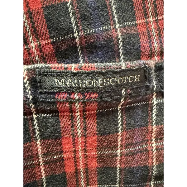 Maison Scotch Red Plaid Punk Goth Biker Skinny Pants Women's Size 27 Soda S&S - Image 11