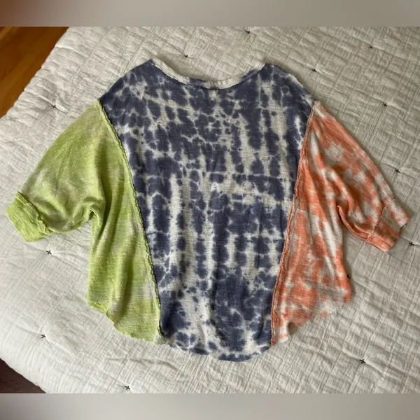 FREE PEOPLE We the Free Chasing the Sun Tie Dye Oversized Slouchy Tee Size XS - Image 7