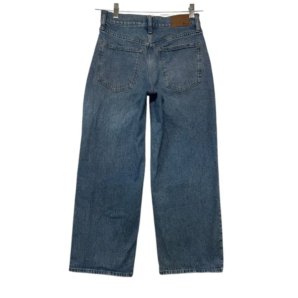Madewell The Perfect Vintage Wide-Leg Jean 26P Blue High Rise Denim Pants - Image 7