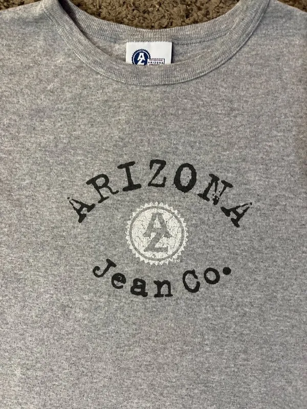 Arizona Jean Co T Shirt Womens S Gray Logo Y2K Tee Used - Image 5