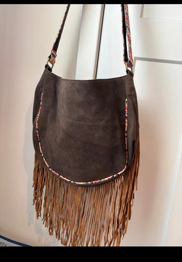 Fern Vegan Suede Crossbody Bag - Image 9