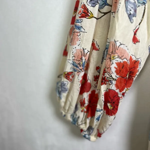 Patrons of Peace Women’s Boho Floral Babydoll Tunic Dress Sz L Festival Coastal - Image 8