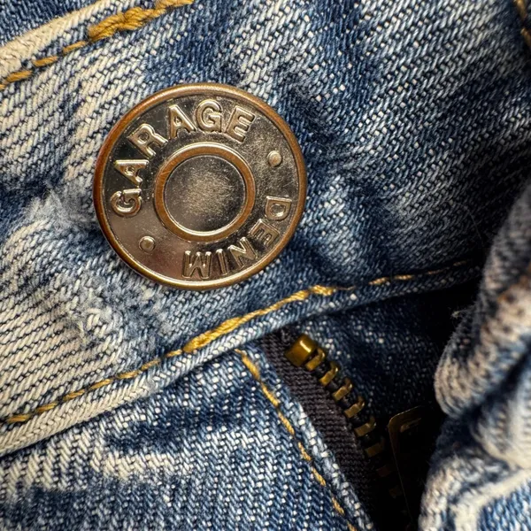 Garage Denim Mom Jeans Blue Distressed Ripped High Rise‎ Womens Size 03 26 - Image 5