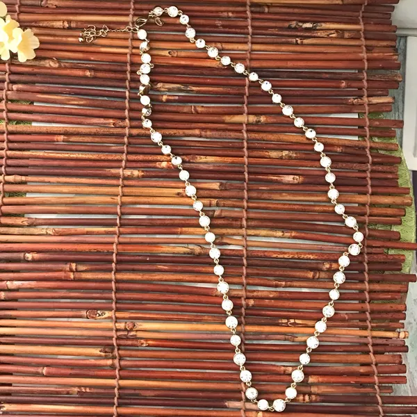 Chico's Brûlée Crystal & Gold Tone Long Necklace - Image 10