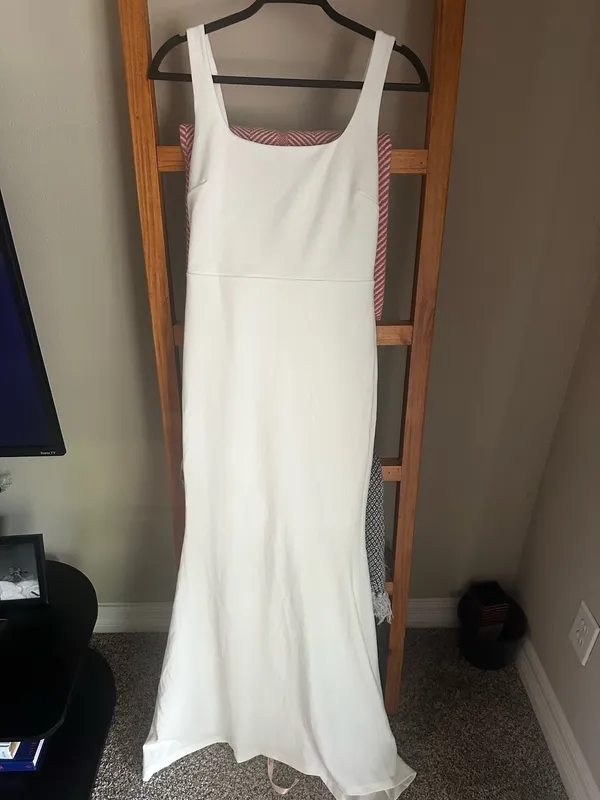 Lulus Wedding Dress with Bow - Image 3