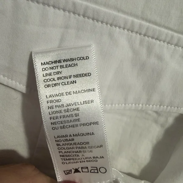 Good American *The Good Shirt* Women's 0 XS White Oxford Oversized Preppy Loose - Image 12