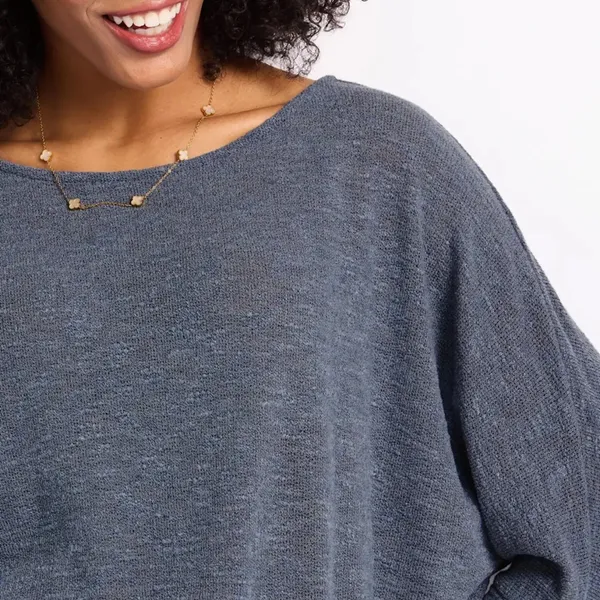 GILLI
LS Boatneck Sweater‎ Knit Top Blue Size XL - Image 3