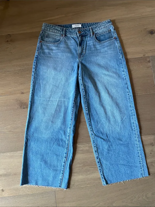 Carly Jean Los Angeles Finn Midrise Baggy Jean Raw Hem Size 9 - Image 6