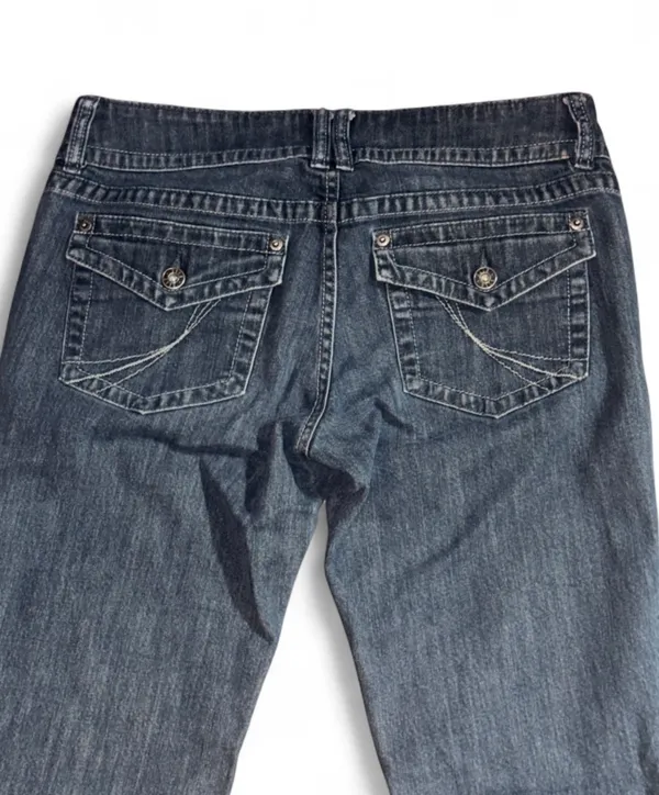 Women’s dark wash low rise jeans - Image 6