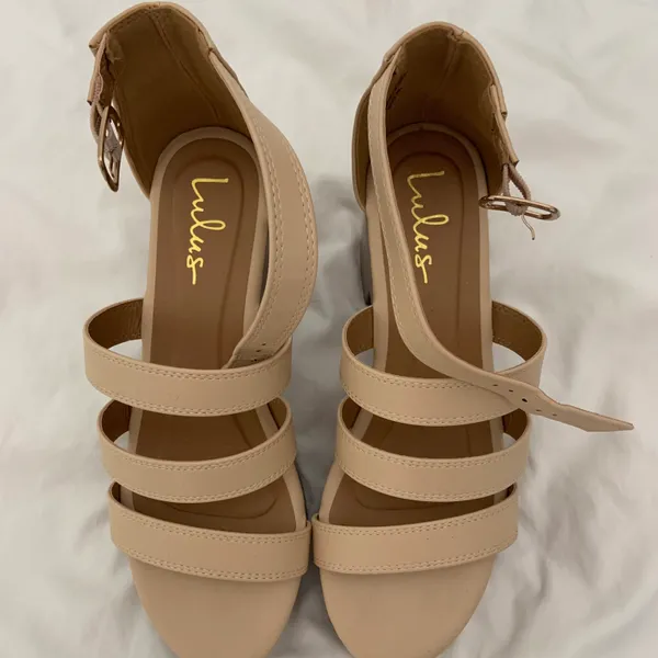 Lulus Nude Platform Sandals - Image 5