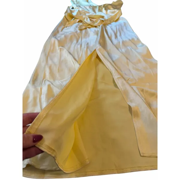 Yellow Satin Saints & Secrets Gown - Size S - Image 15
