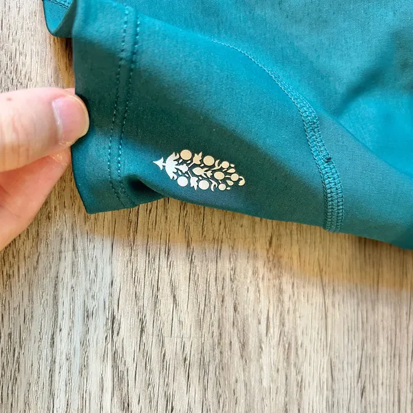 Free People Movement Teal Square Neck Workout Crop Top Size S - Image 3