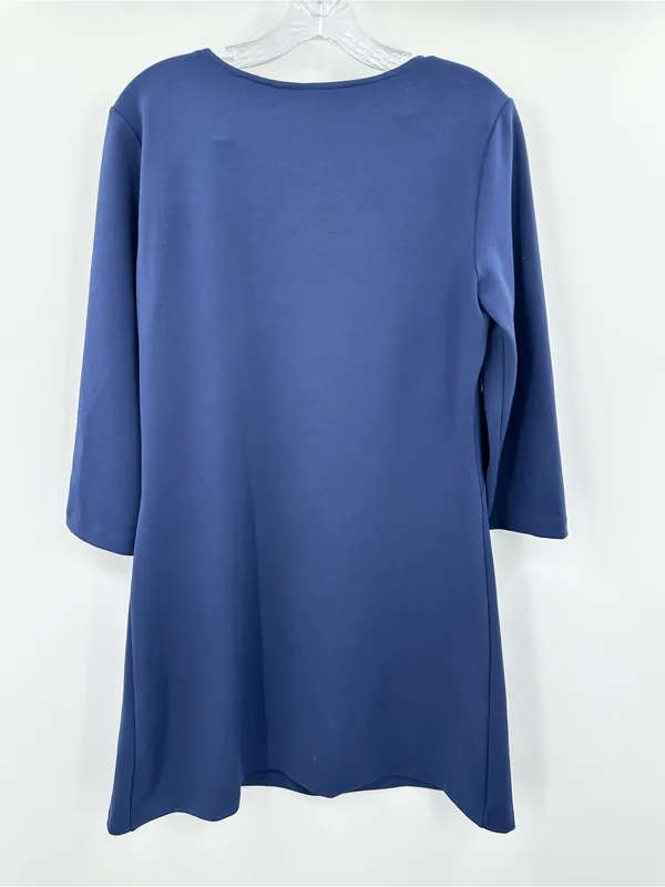 Amanda Uprichard Royal Blue Deep V-Neck Tunic Style Dress Size Medium - Image 2