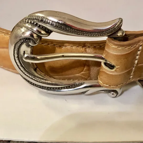 Coldwater Creek Tan Leather Belt Womens S Used S 91017 - Image 5