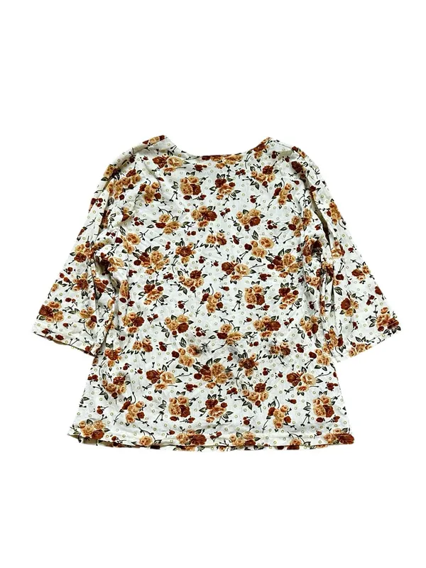 Vintage 90s Floral V Neck Fitted Top Sparkling Floral Boho Cottage Y2K Fairy - Image 5