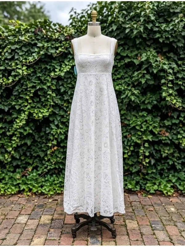 NWT Hill House Collector's Edition Rowena Dress in White Lace Tank Maxi Dress L - Image 5