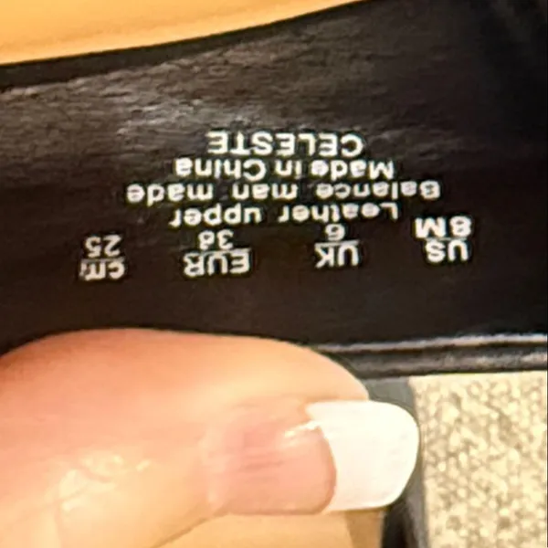 BLEEKER AND BOND Celeste Classic Black Leather Heels Pumps Size 8 - Image 8