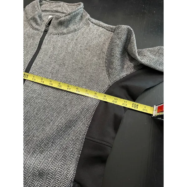 Marc New York Andrew Marc Herringbone Full Zip Jacket Grey‎ Black Womens XXL - Image 3