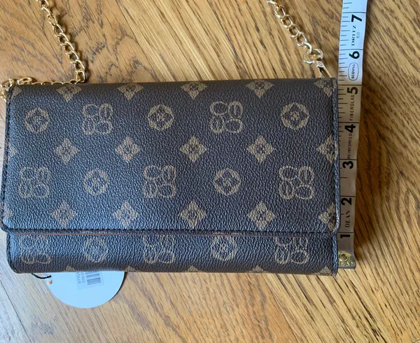 Crossbody Wristlet Clutch Brown - Image 8