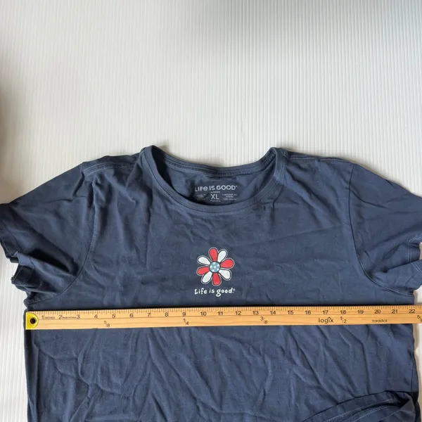 Life is Good Crusher Tee‎ Flower Graphic Short Sleeve Top XL - Image 3
