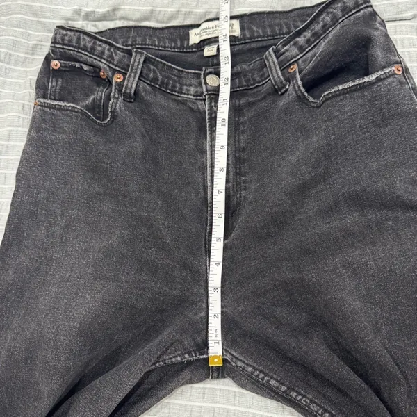 Abercrombie & Fitch The Ankle Straight Ultra High Rise Black 29/8L‎ - Image 5