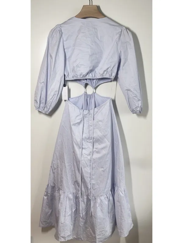 ASTR The Label Rosewood Cutout Waist Midi Dress Light Blue Size S NWT - Image 8