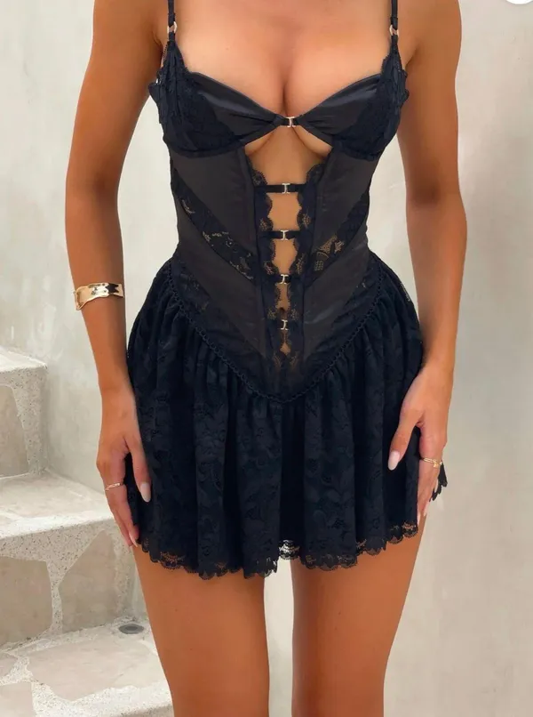 outcast ASTRA MINI DRESS BLACK dress - Image 2