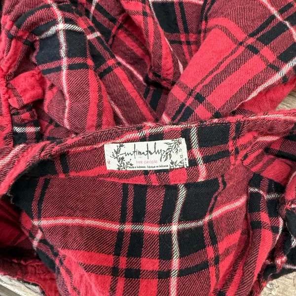 Free people not your boyfriends plaid tunic‎ size xs - Image 4